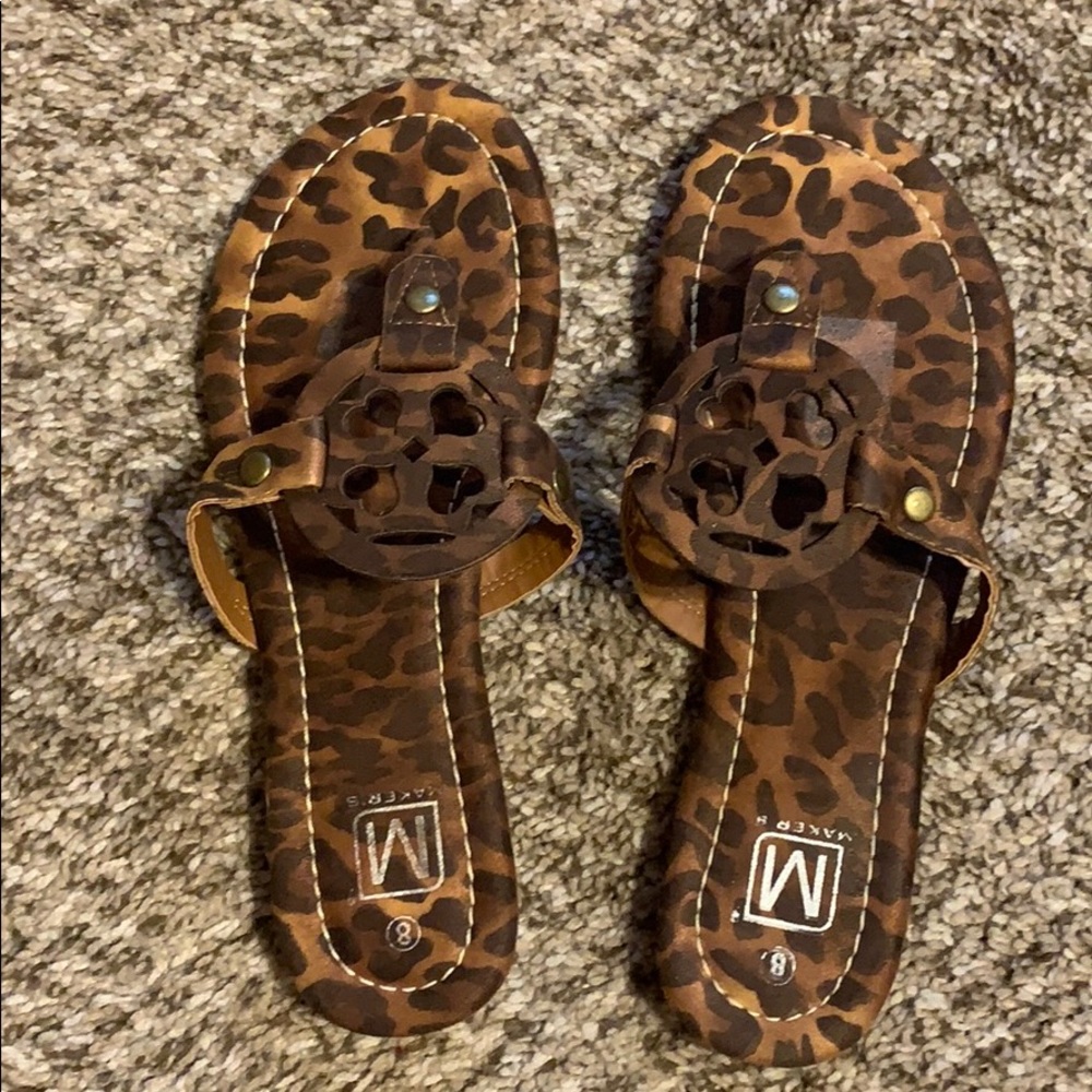 Brand new leopard print sandals